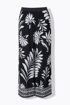 Ulla Popken Black Floral Trousers