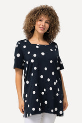 Ulla Popken Black Polka Dot Tunic