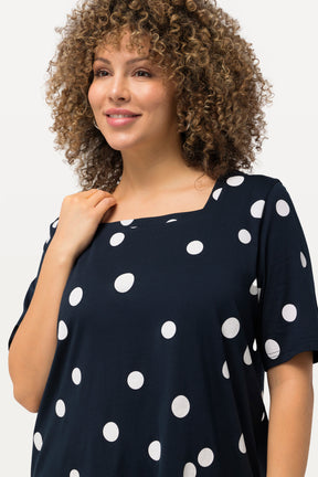 Ulla Popken Black Polka Dot Tunic