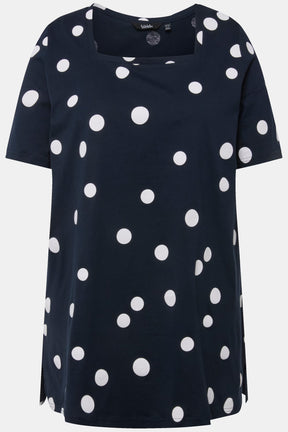 Ulla Popken Black Polka Dot Tunic