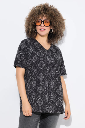 Ulla Popken Black Snake T-Shirt