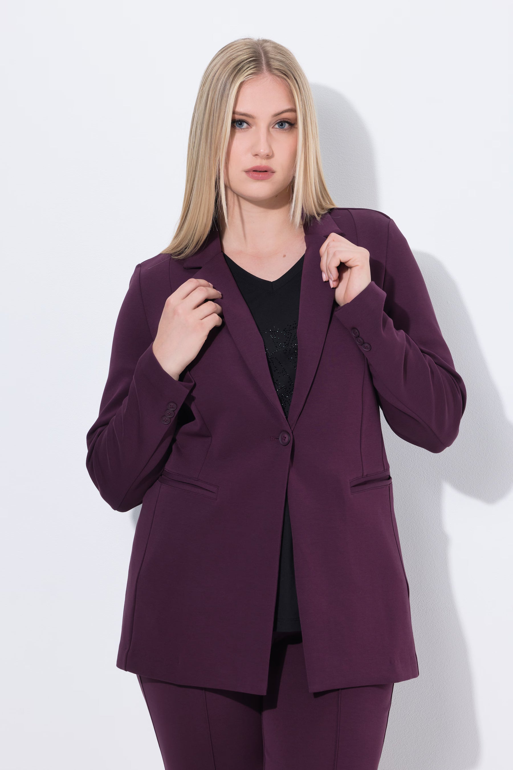 Ulla Popken Blazer in Wine 