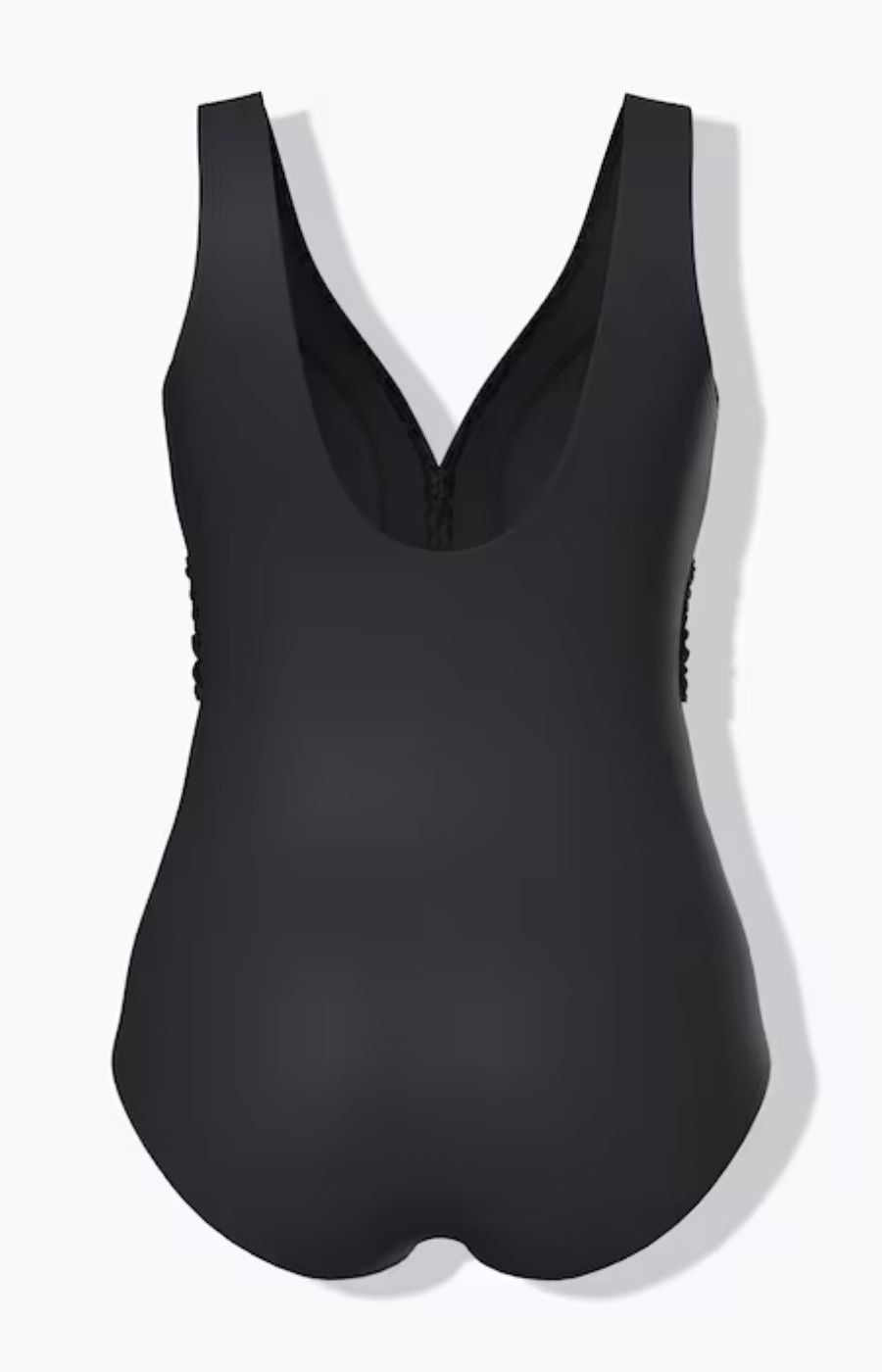 Ulla Popken Buckle Swimsuit in Black 