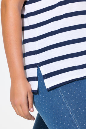 Ulla Popken Cat T-shirt in Navy