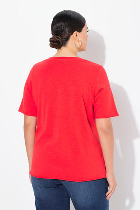 Ulla Popken Cat T-shirt in Red
