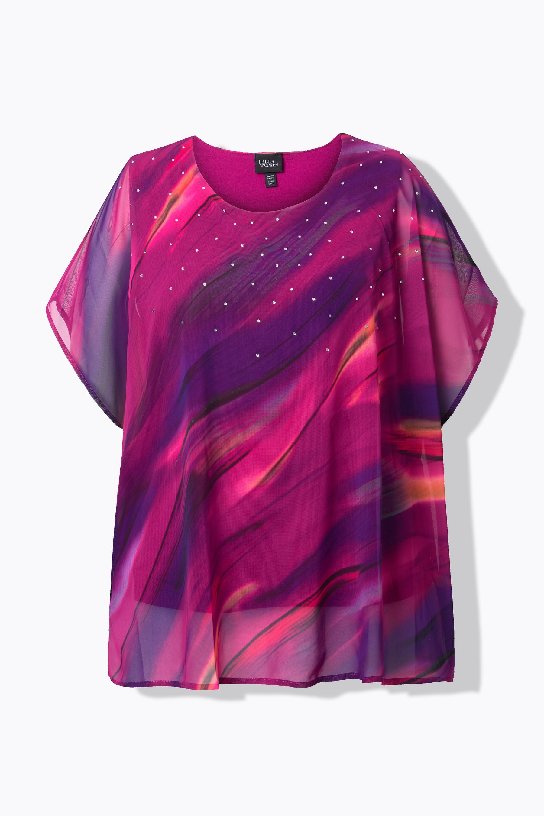Ulla Popken Chiffon Blouse in Magenta, product image