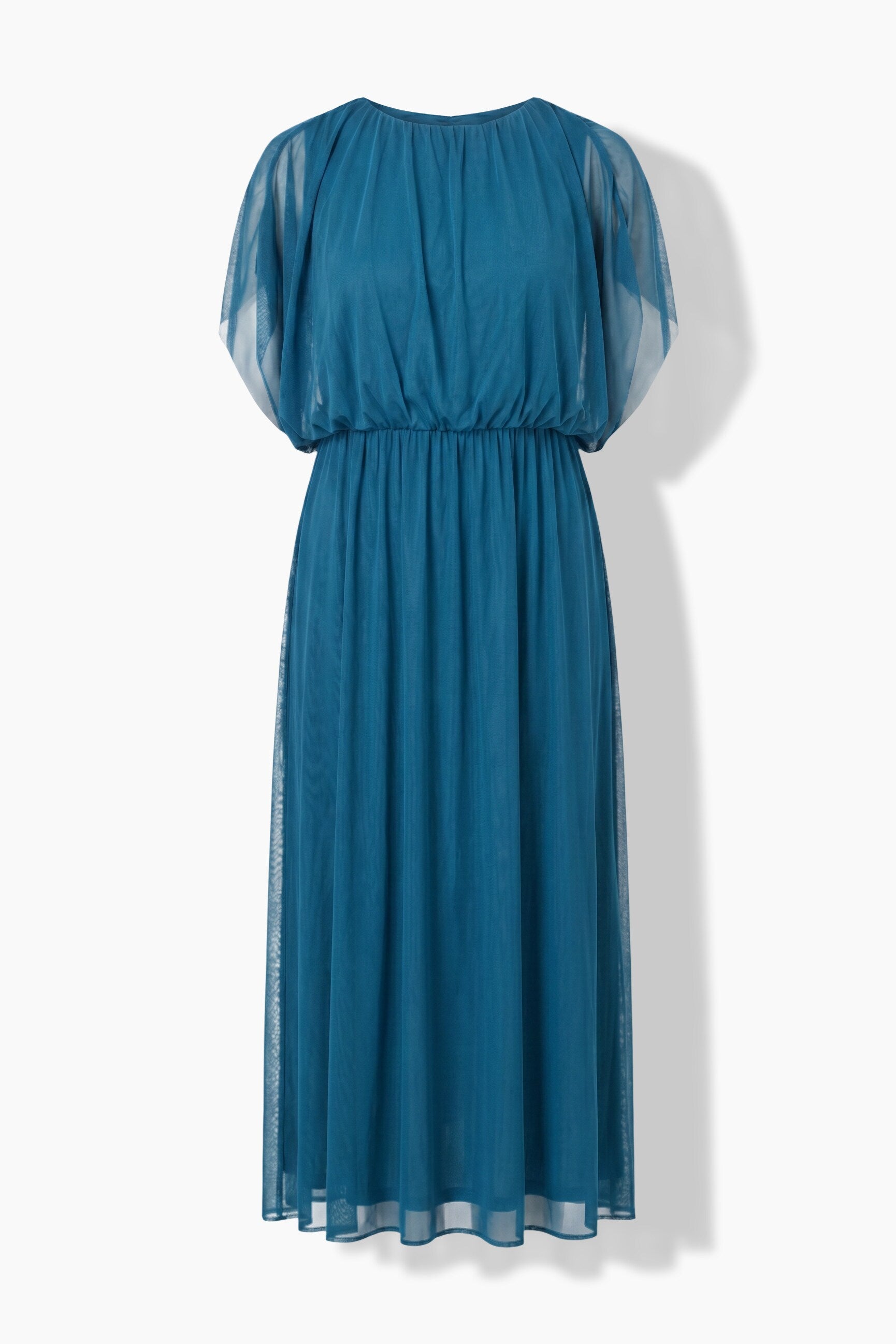 Ulla Popken Chiffon Dress in Teal