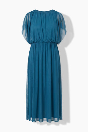 Ulla Popken Chiffon Dress in Teal