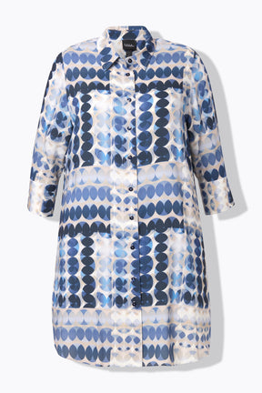 Ulla Popken Circle Print Long Blouse