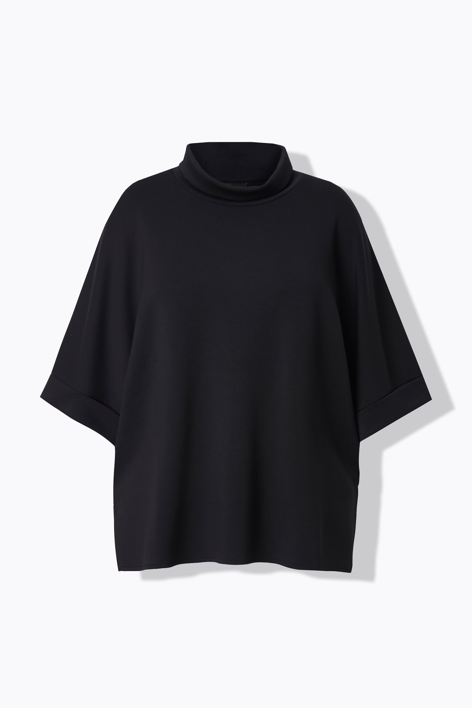 Ulla Popken Cowl Neck Poncho in Black