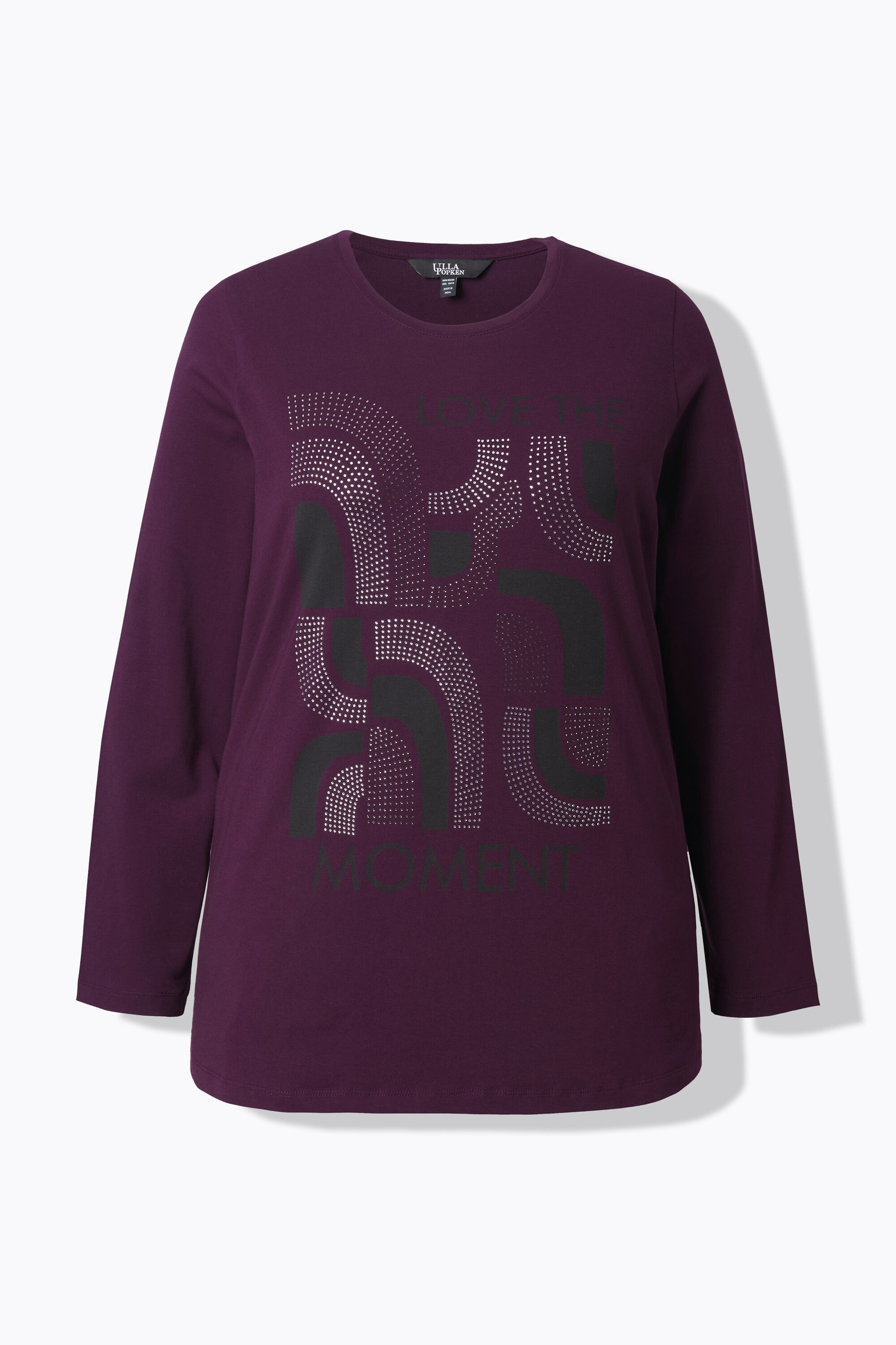 Ulla Popken Diamante Print Top in Plum
