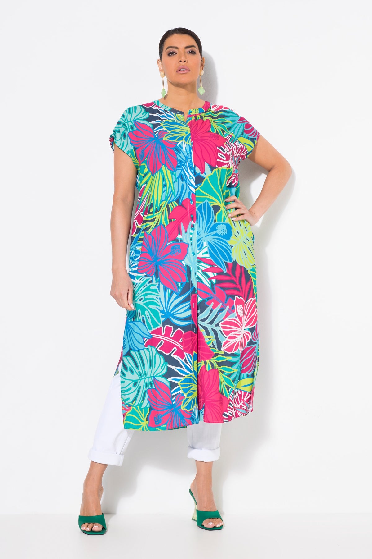 Ulla Popken Floral Midi Dress