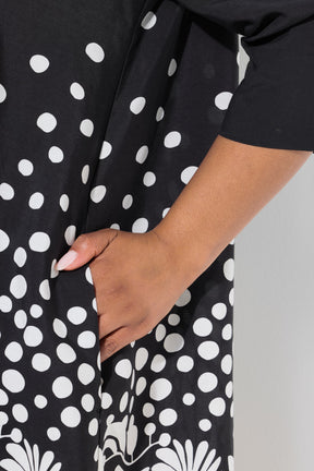 Ulla Popken Floral Monochrome Dress