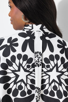 Ulla Popken Floral Satin Shirt