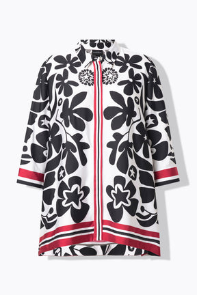 Ulla Popken Floral Satin Shirt