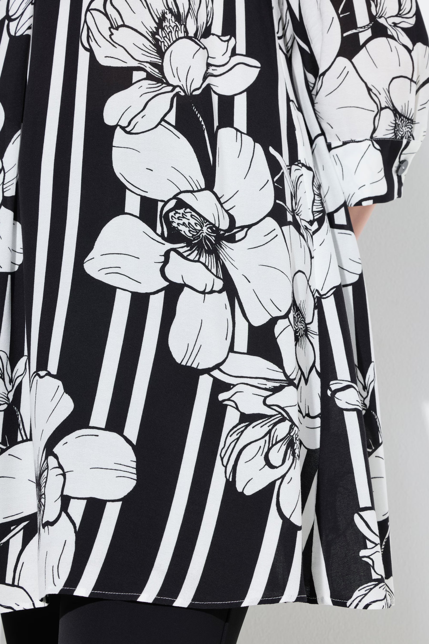 Ulla Popken Floral Tunic in White 