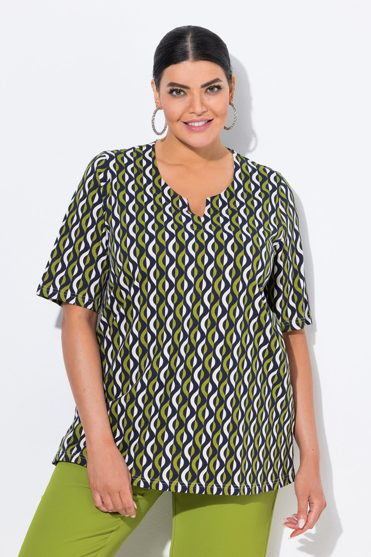 Ulla Popken Graphic Green T-Shirt