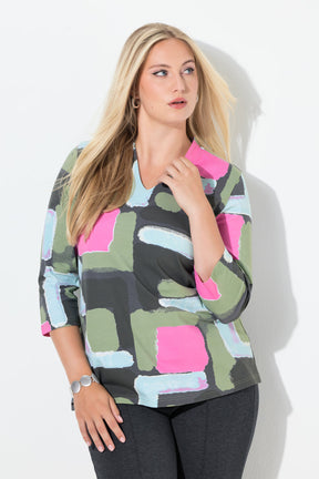 Ulla Popken Graphic Multicolour Top