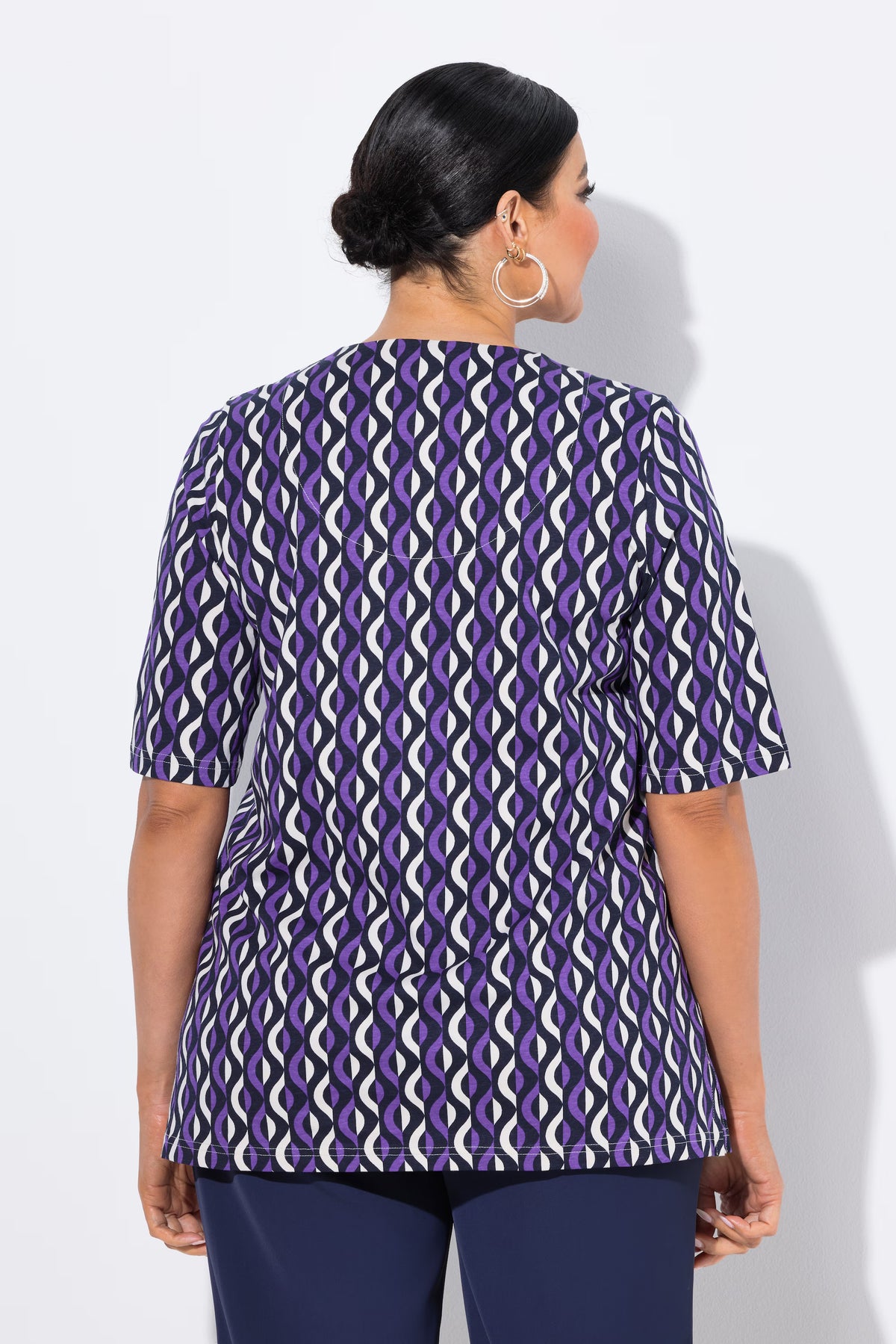 Ulla Popken Graphic Purple T-Shirt