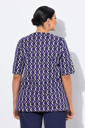 Ulla Popken Graphic Purple T-Shirt
