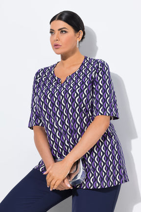 Ulla Popken Graphic Purple T-Shirt