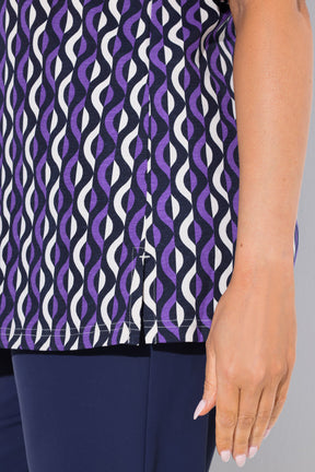 Ulla Popken Graphic Purple T-Shirt