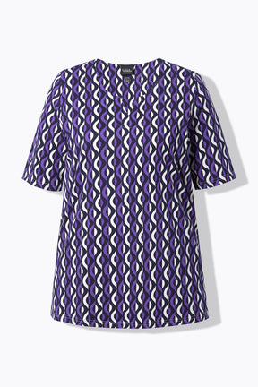 Ulla Popken Graphic Purple T-Shirt