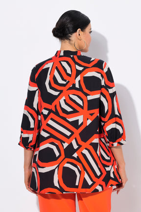Ulla Popken Graphic Shirt in Orange