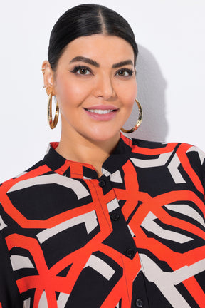 Ulla Popken Graphic Shirt in Orange