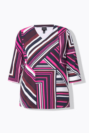 Ulla Popken Graphic Stripes Shirt
