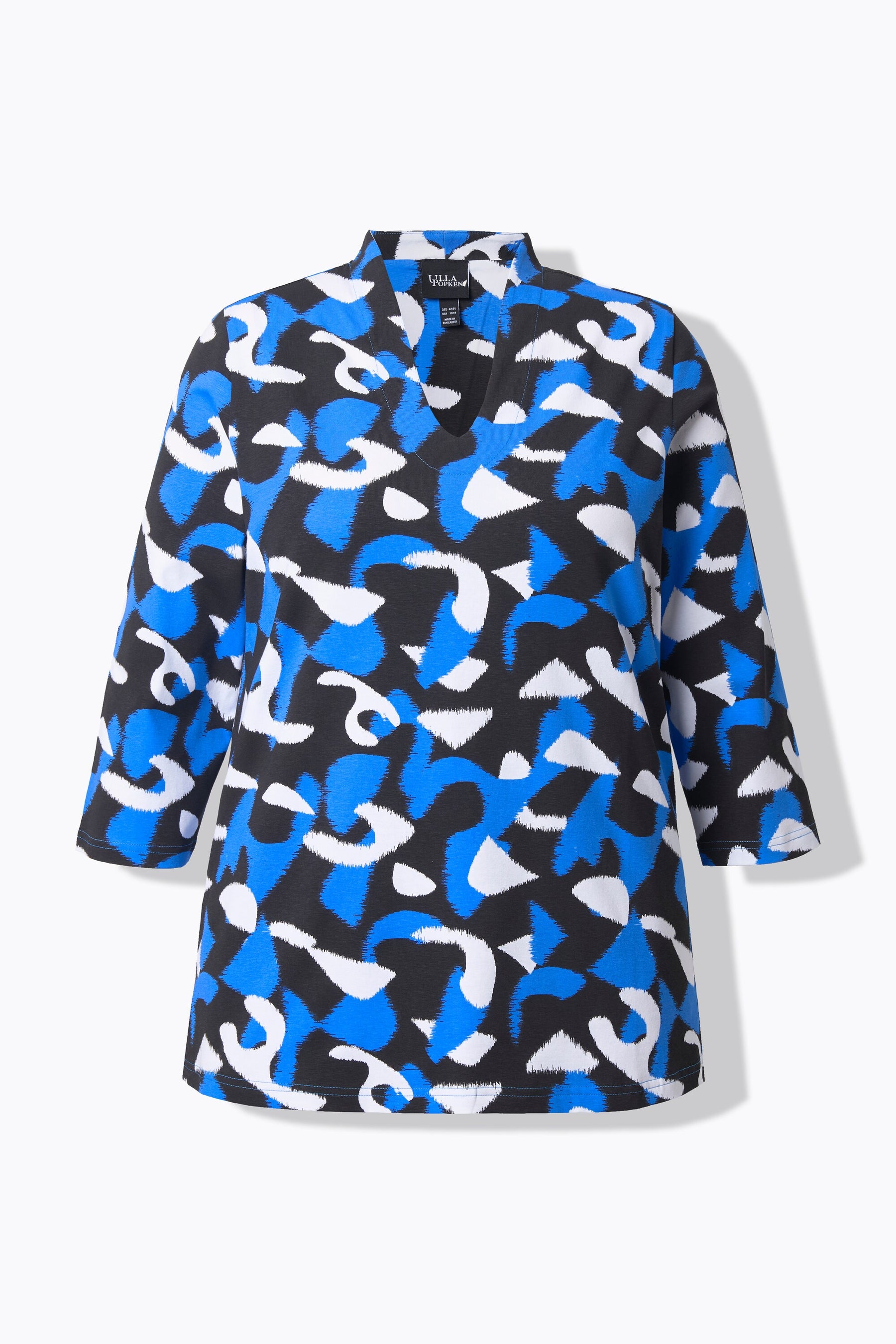 Ulla Popken Graphic Top in Blue