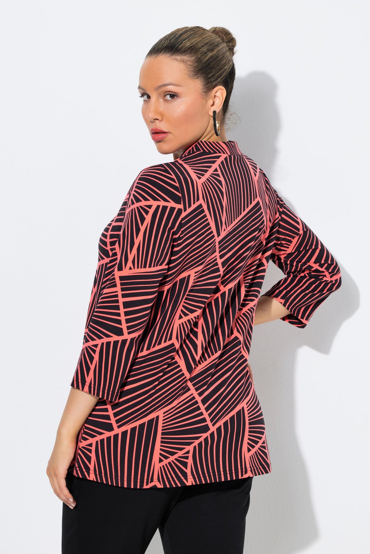 Ulla Popken Graphic Top in Pink