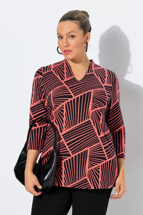 Ulla Popken Graphic Top in Pink