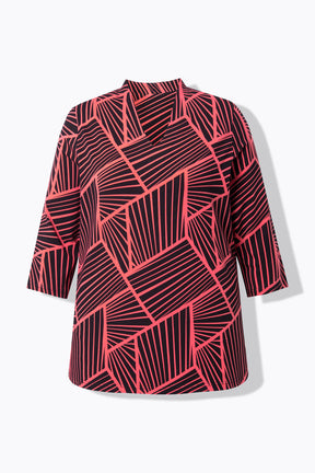 Ulla Popken Graphic Top in Pink