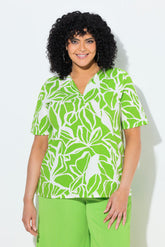 Ulla Popken Green Leaf T-Shirt 