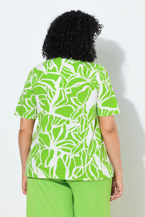 Ulla Popken Green Leaf T-Shirt 