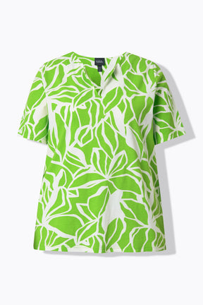 Ulla Popken Green Leaf T-Shirt 