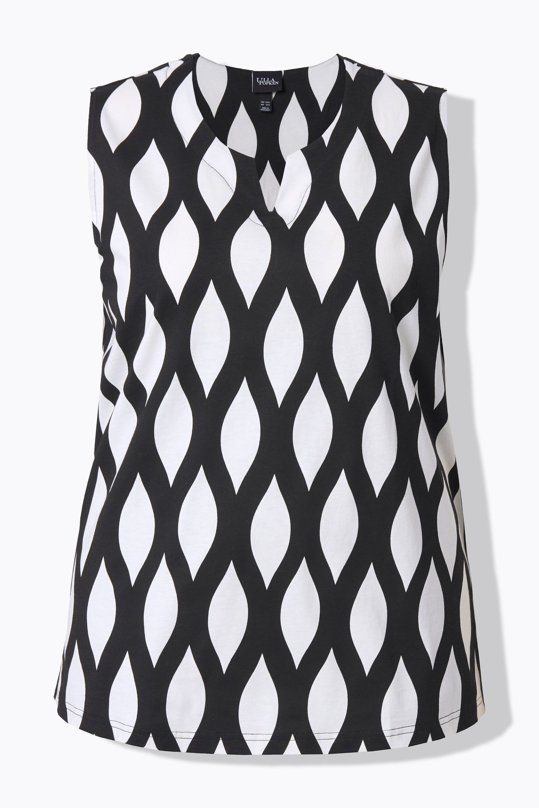 Ulla Popken Honeycomb Top in Black 