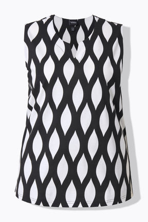 Ulla Popken Honeycomb Top in Black 