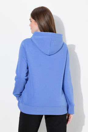 Ulla Popken Hoodie in Cornflower Blue