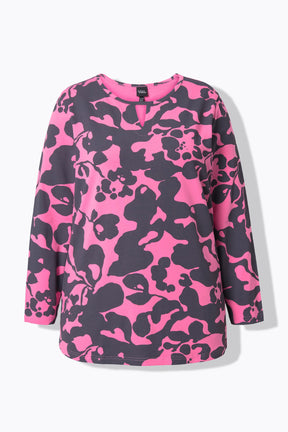 Ulla Popken Keyhole Neck Top in Pink