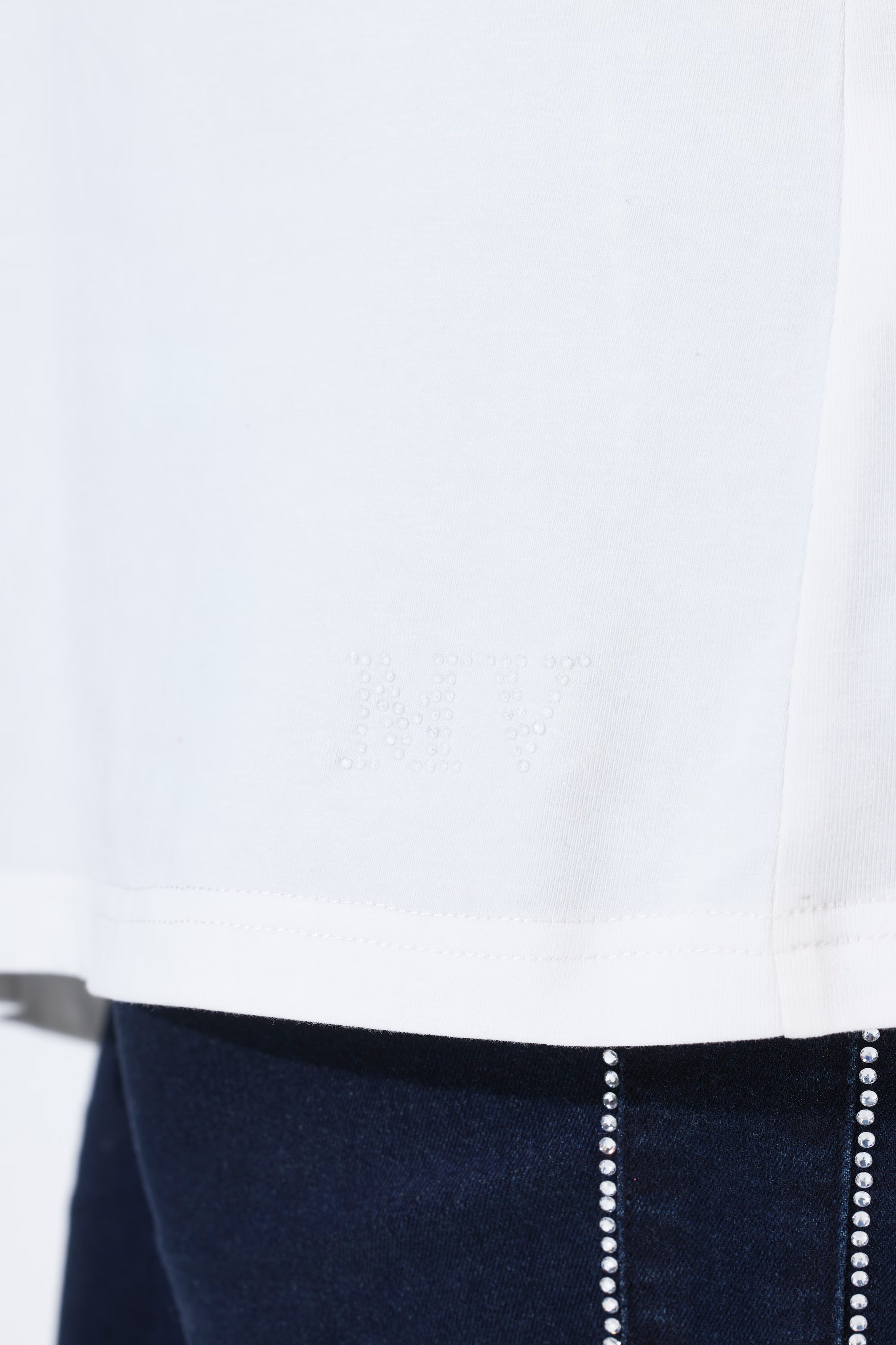 Ulla Popken Keyhole Top in White 