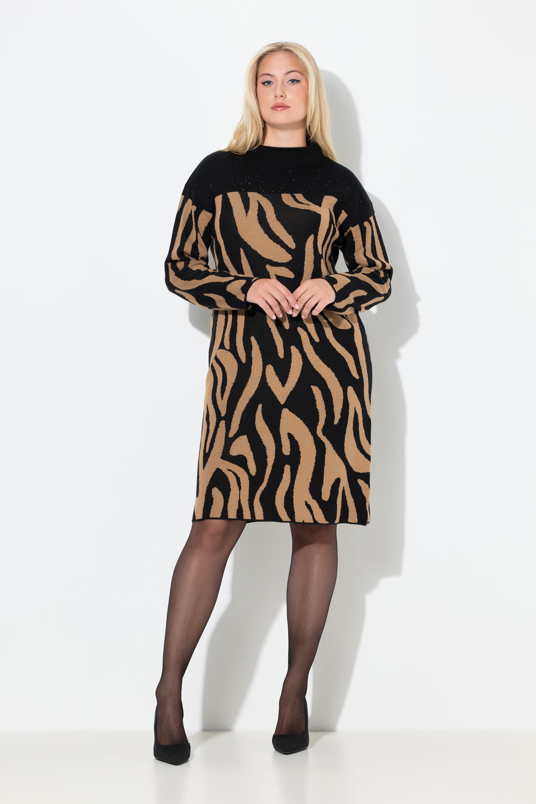 Ulla Popken Knit Animal Print Dress