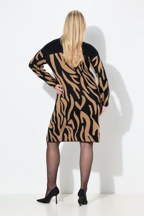 Ulla Popken Knit Animal Print Dress
