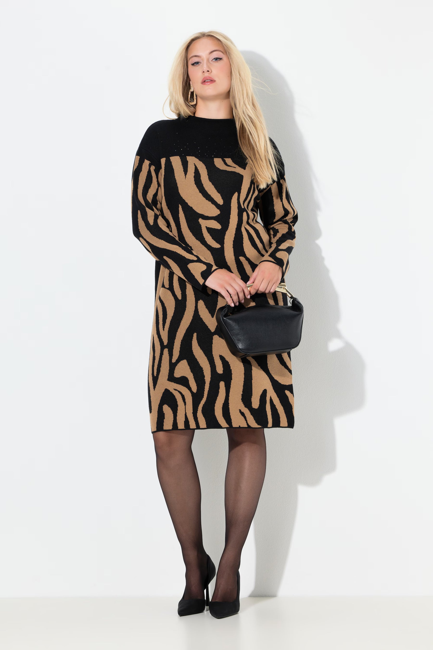 Ulla Popken Knit Animal Print Dress