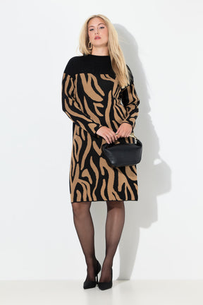 Ulla Popken Knit Animal Print Dress