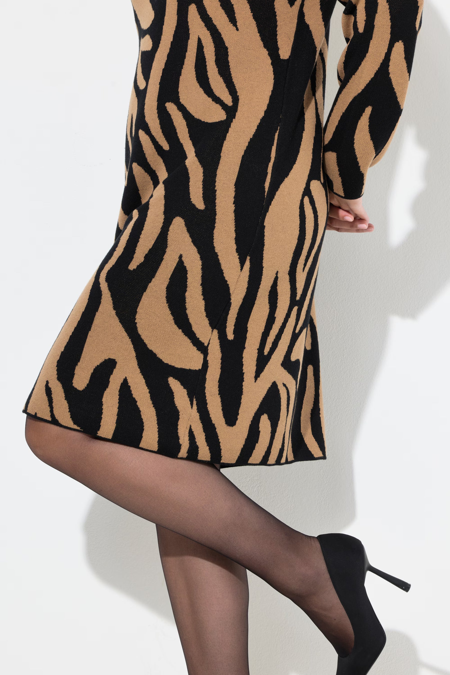 Ulla Popken Knit Animal Print Dress