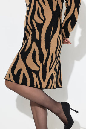 Ulla Popken Knit Animal Print Dress
