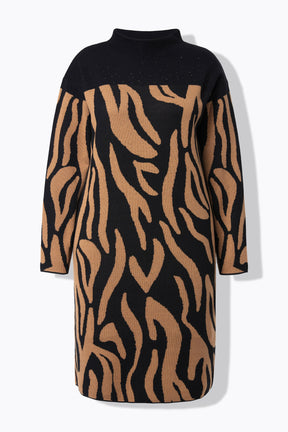 Ulla Popken Knit Animal Print Dress