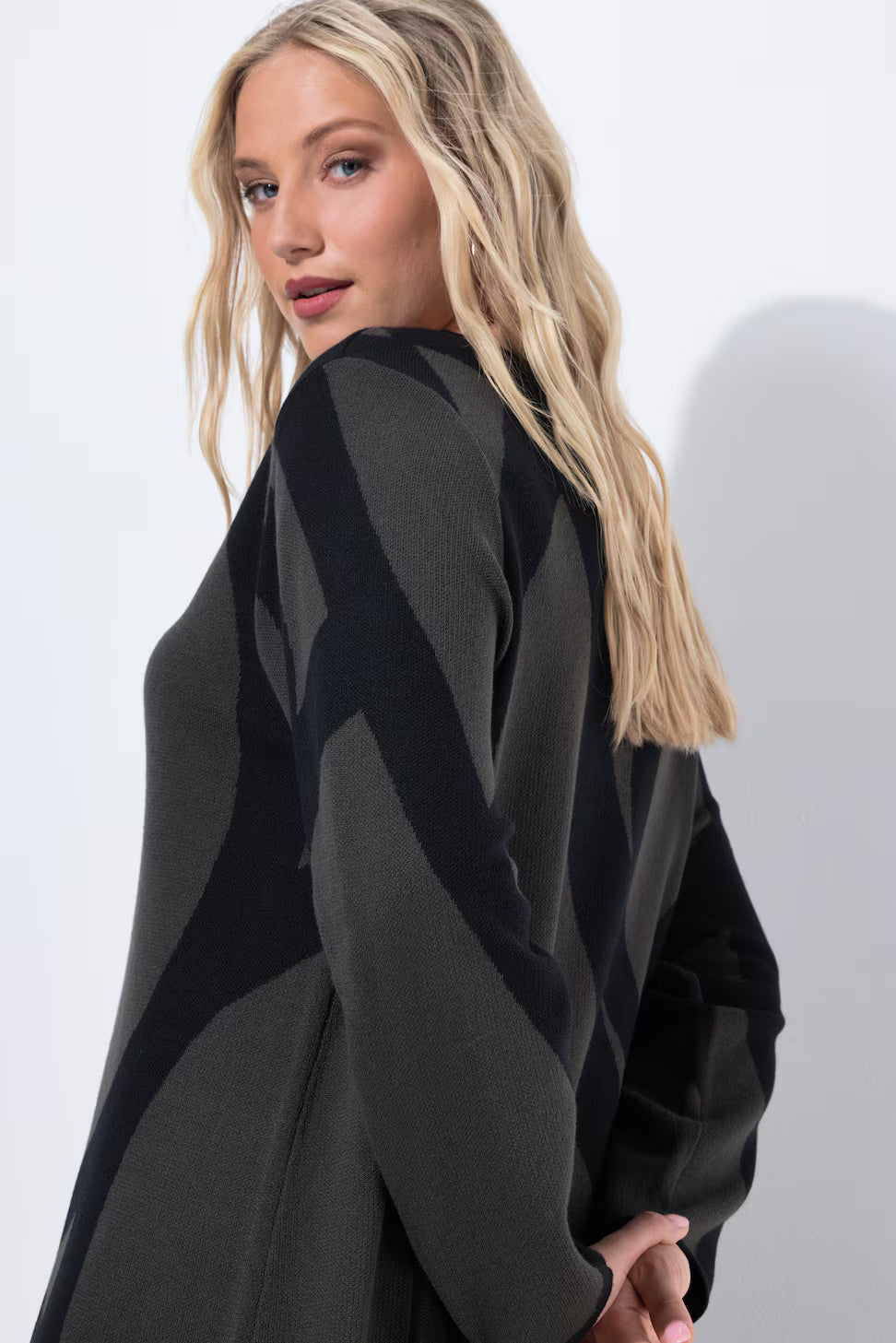 Ulla Popken Knit Dress in Khaki